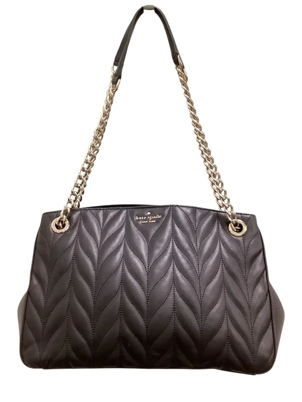 NWOT Kate Spade Purse “Meena Briar Lane”Quilted Leather Chain Handles Black